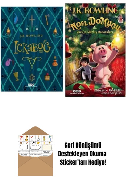 Ickabog + Noel Domuçu ile Jack'in Müthiş Maceraları 2 Kitap Set + Okuma Sticker'ları