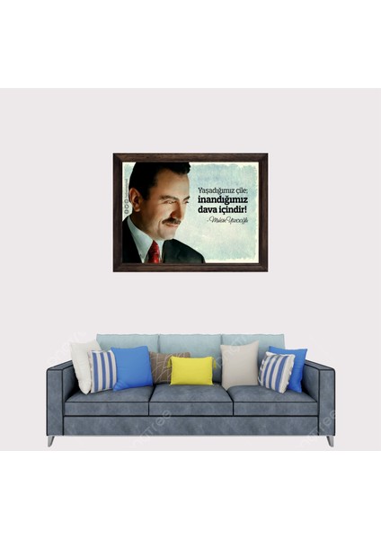 Muhsin Yazıcıoğlu Sözü Çerçeveli Duvar Tablosu 30X45 cm fiyatları