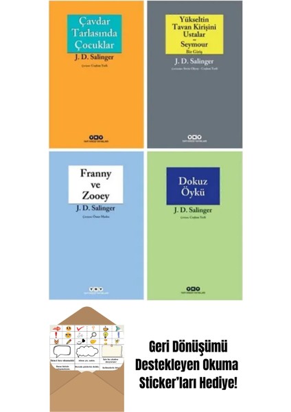 J. D. Salinger 4 Kitap Set - Çavdar Tarlasında Çocuklar + Okuma Sticker'ları