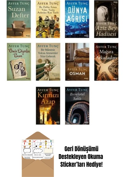 Ayfer Tunç Seti 10 Kitap + Okuma Sticker'ları