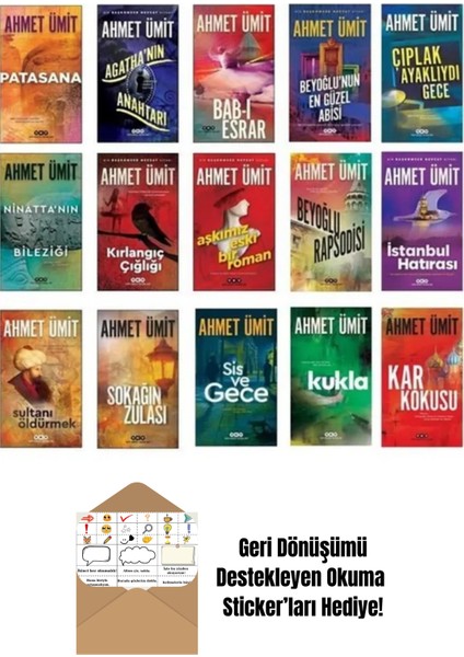 Ahmet Ümit Seti 15 Kitap + Okuma Sticker'ları