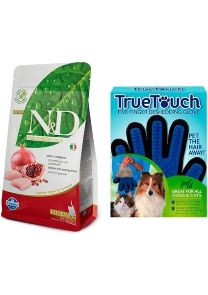 Tahılsız Kısırdöngü Tavuklu ve Narlı Kedi Maması 1,5 kg + Tüy Toplama Eldiveni