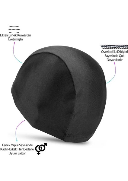 4'lü Yüzücü Gözlüğü Seti, Ayarlanabilir, Kulak ve Burun Tıkaçlı, Siyah Renk fiyatları