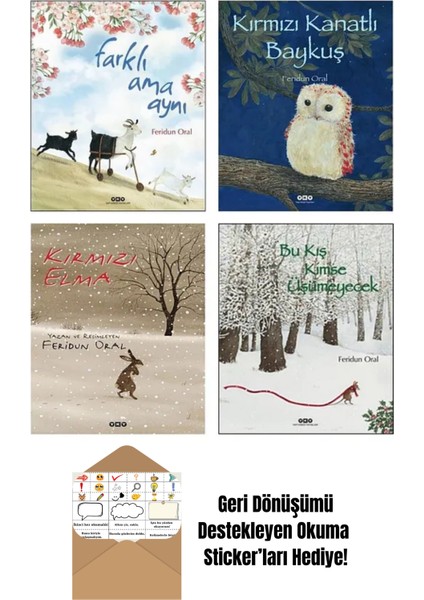 Feridun Oral 4 Kitap Set + Okuma Sticker'ları