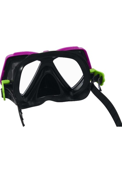 Çocuk Yüzücü Gözlüğü ve Şnorkel Maske Seti, 7- 14 Yaş, Mor Siyah fırsatları