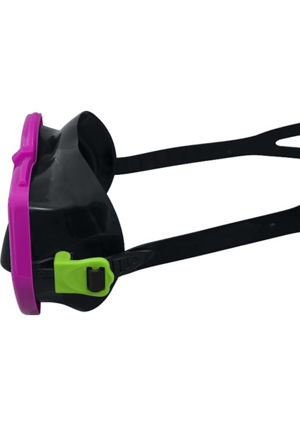 Çocuk Yüzücü Gözlüğü ve Şnorkel Maske Seti, 7- 14 Yaş, Mor Siyah indirimleri