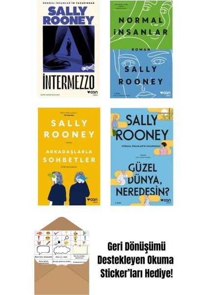 Sally Rooney Seti 4 Kitap Set + Okuma Sticker'ları