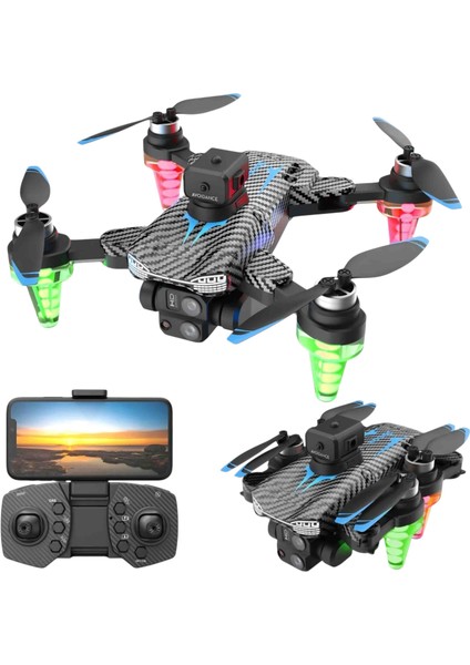 C19S Katlanabilir 4K Kamera Drone | Wifi Fpv, 360° Takla, Işık Sensörlü Otomatik Denge, Başsız Mod, Akıllı Takip