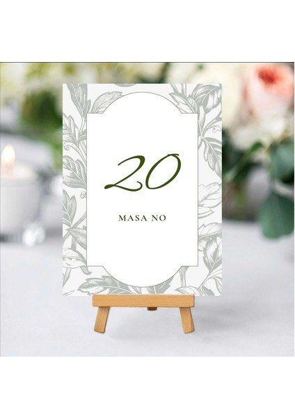 Mint Flower Masa Kartı