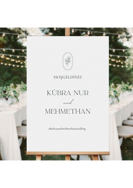 Nergis Düşü Düğün Salonu Karşılama Panosu