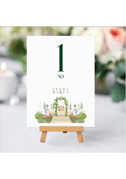 Çıçek Bahçesi Masa Kartı
