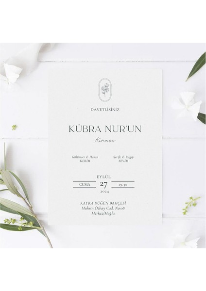 Nergis Düşü Kına Kartı