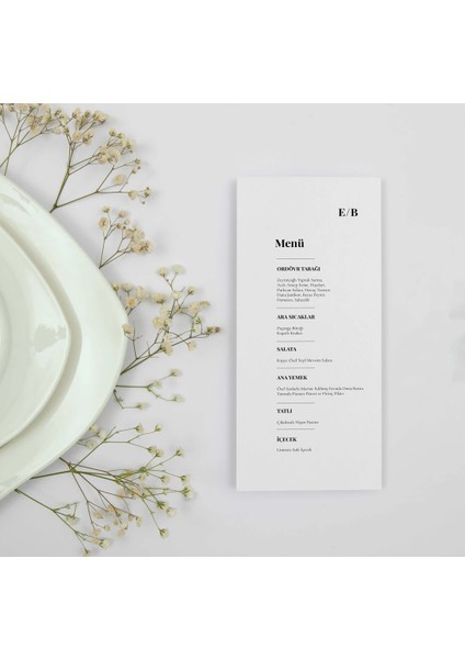 Elegance Menü Kartı