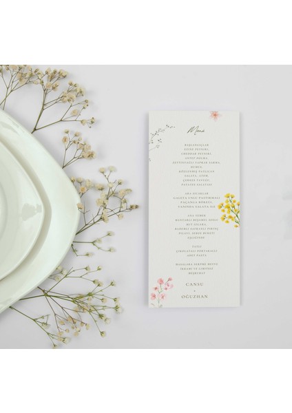 Boho Garden Menü Kartı