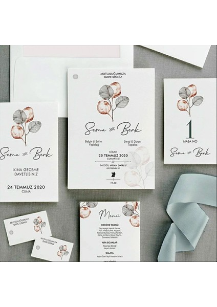 Gold Zarfsız Isimlikli Düğün Davetiyesi fiyatları