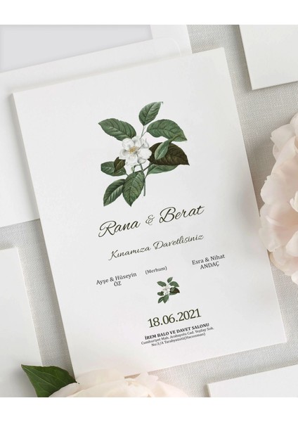 Hayal Zarfsız Düğün Davetiyesi