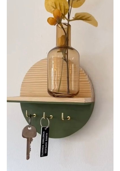 Mini Daire Ahşap Raf Anahtarlık fiyatları