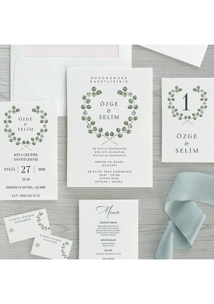 Su Zarfsız Düğün Davetiyesi fiyatları