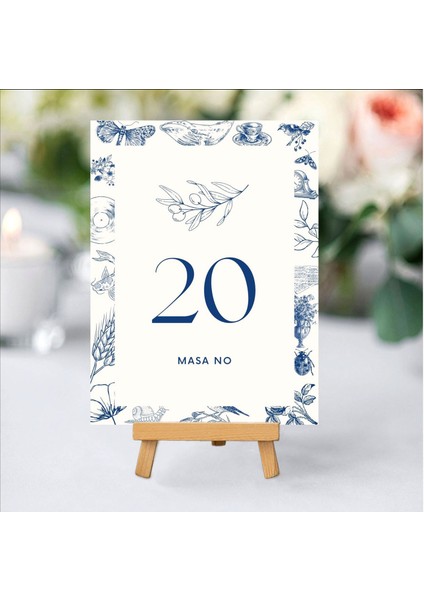 Blue Nostalgıa Masa Kartı