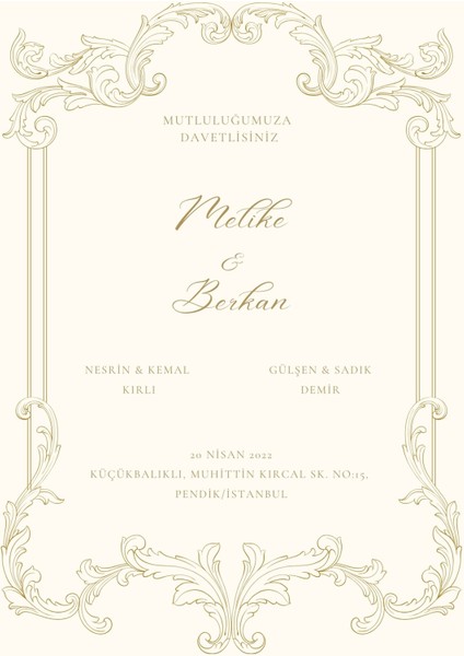 Nostalji Dıjıtal Düğün Davetiyesi