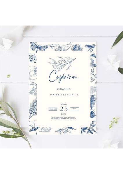 Blue Nostalgıa Kına Kartı