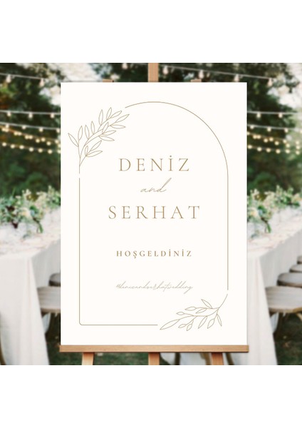 Sımple Düğün Salonu Karşılama Panosu