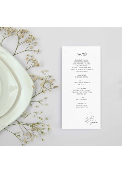 Mınımal Menü Kartı