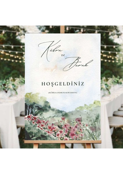 Nature's Elegance Düğün Salonu Karşılama Panosu