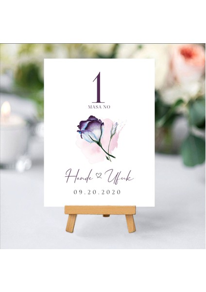 Vıolet Masa Kartı