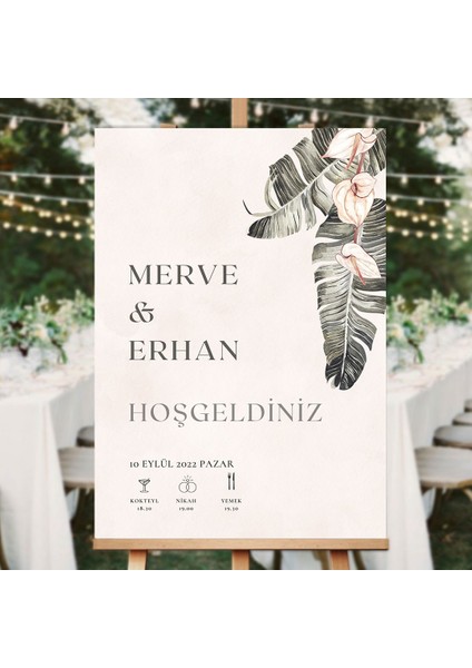 Asil Düğün Salonu Karşılama Panosu