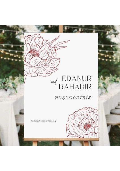 Sakura Düğün Salonu Karşılama Panosu