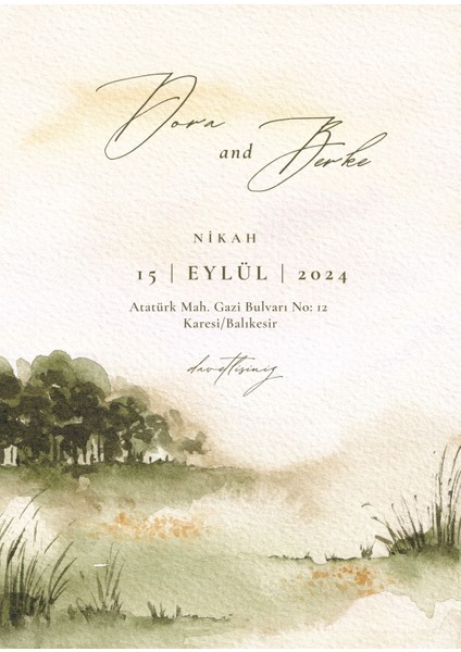 Orıental Dream Dıjıtal Düğün Davetiyesi