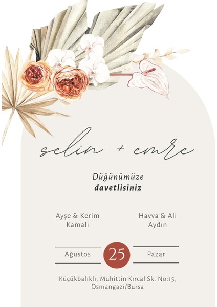 Özgün Dıjıtal Düğün Davetiyesi