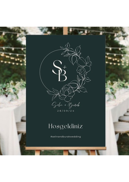 Masal Düğün Salonu Karşılama Panosu