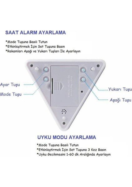 7 Renkli Dijital Piramit LED Çalar Saat, Alarm ve Termometreli Masa Saati indirimleri