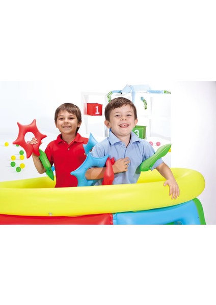 Şişme Trambolin, Eğlence Parkı - Şişme Oyun Havuzu (152CM) / Inflatable Bouncer Jumping Trampoline 3 - 6 Years Kids fırsatları