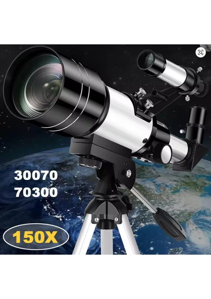 Telefon Tutuculu Mobil Uzay Gezegen Ay Yıldız Doğa Kara Gözlem Teleskobu (150 Kat Yakınlaştırmalı Teleskop) fırsatları