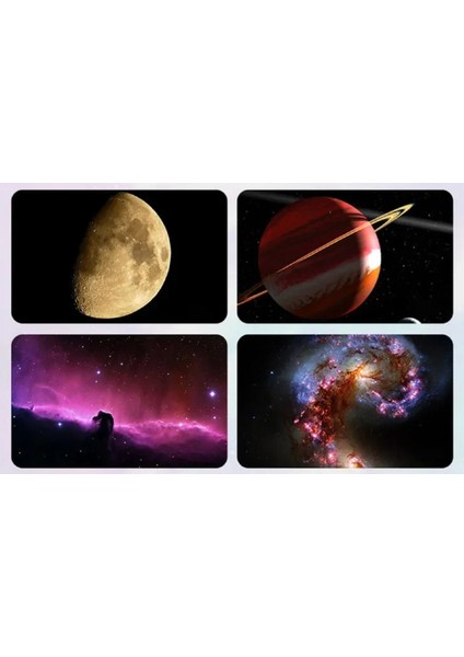 Telefon Tutuculu Mobil Uzay Gezegen Ay Yıldız Doğa Kara Gözlem Teleskobu (150 Kat Yakınlaştırmalı Teleskop)