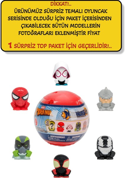 Spider-Man Örümcek Adam Mashems 5 cm Sürpriz Figür - 1 Adet