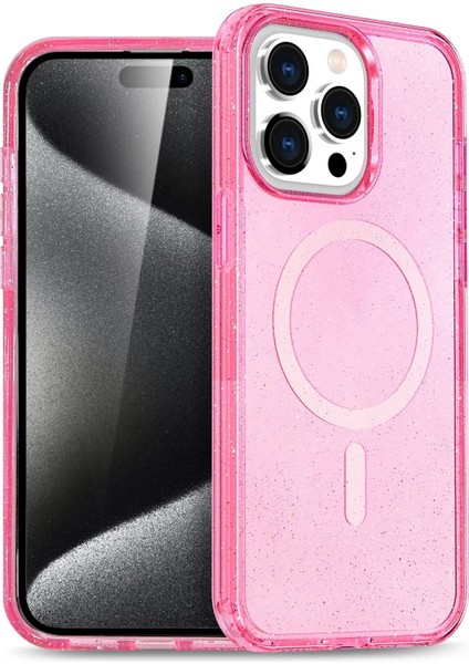 Apple iPhone 15 Pro Max Star Magsafe Kapak - Pembe