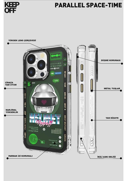 iPhone 15 Pro Parallel Space Time Magsafe Kapak - Metal Confession