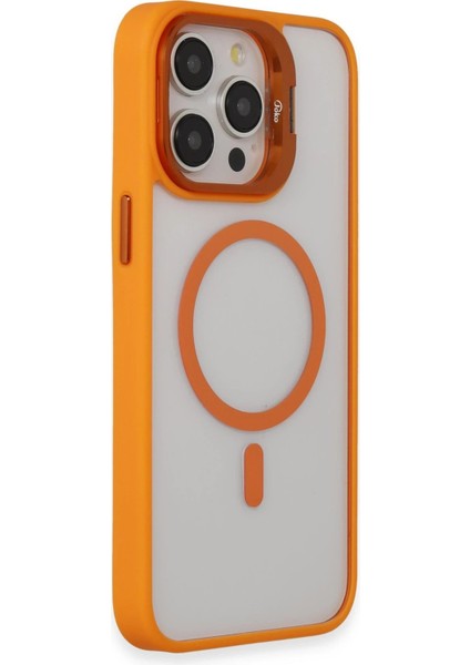 iPhone 15 Pro Max Kılıf Roblox Lens Magsafe Standlı Kapak - Turuncu fiyatları
