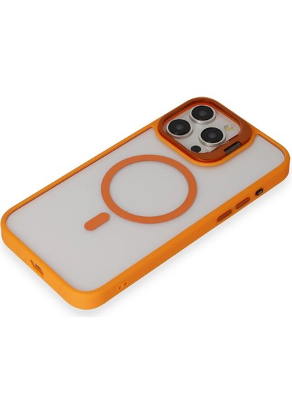 iPhone 15 Pro Max Kılıf Roblox Lens Magsafe Standlı Kapak - Turuncu fırsatları