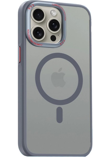iPhone 15 Pro Kılıf Radyant Magsafe Kapak - Titan Gri