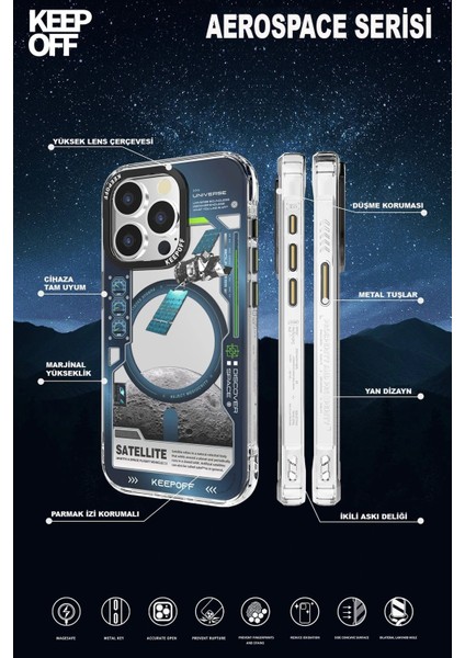 iPhone 15 Pro Aerospace Magsafe Kapak - Spaceman