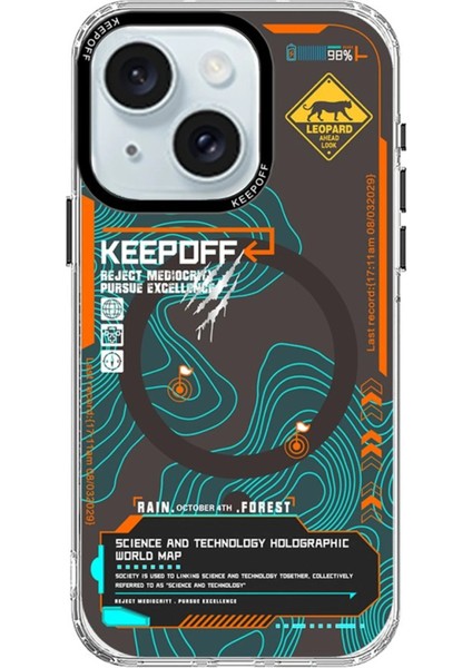 iPhone 15 Map Magsafe Kapak - Jungle