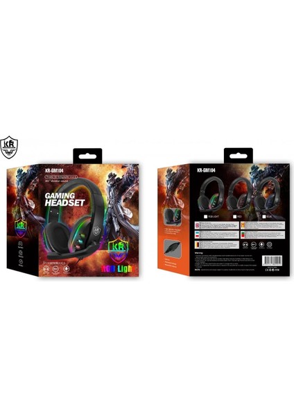 Kr GM104 Rgb Işıklı Oyuncu Kulaklığı