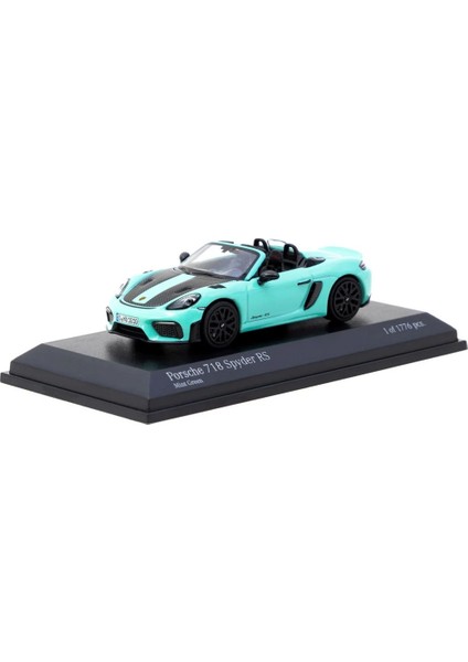 Tarmac Works x Minichamps 1/64 Porsche 718 Spyder Rs Mint Green