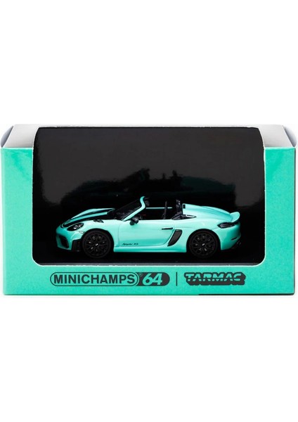 Tarmac Works x Minichamps 1/64 Porsche 718 Spyder Rs Mint Green modelleri