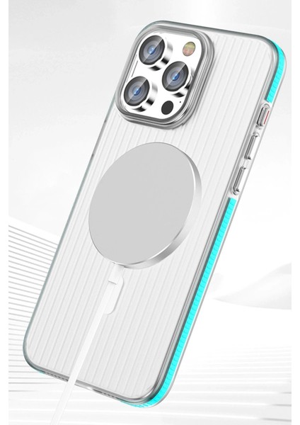 iPhone 14 Pro Max Line Magsafe Kapak - Beyaz